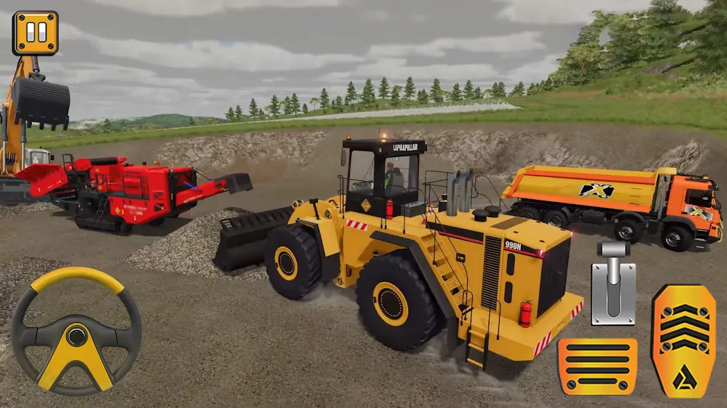 Скачать взлом Construction City Simulator — Безлимитные деньги и техника — скриншот 1