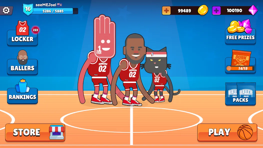 Мод Dunkers 2 — Безлимитные деньги и энергия, скачать APK — скриншот 1