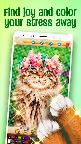 Cross-Stitch: Coloring Book — скачать мод: Без рекламы и все узоры открыты — скриншот 2 Cross-Stitch: Coloring Book — скачать мод: Без рекламы и все узоры открыты — скриншот 2