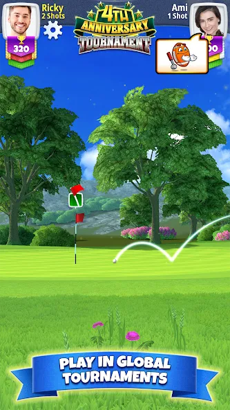 Golf Clash — последняя версия с модом (Безлимитные мячи и бустеры) — скриншот 4 Golf Clash — последняя версия с модом (Безлимитные мячи и бустеры) — скриншот 4