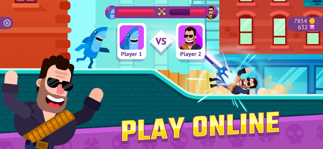 Bowmasters: Archery Shooting — скачать мод: Безлимитные монеты и открытые персонажи — скриншот 3