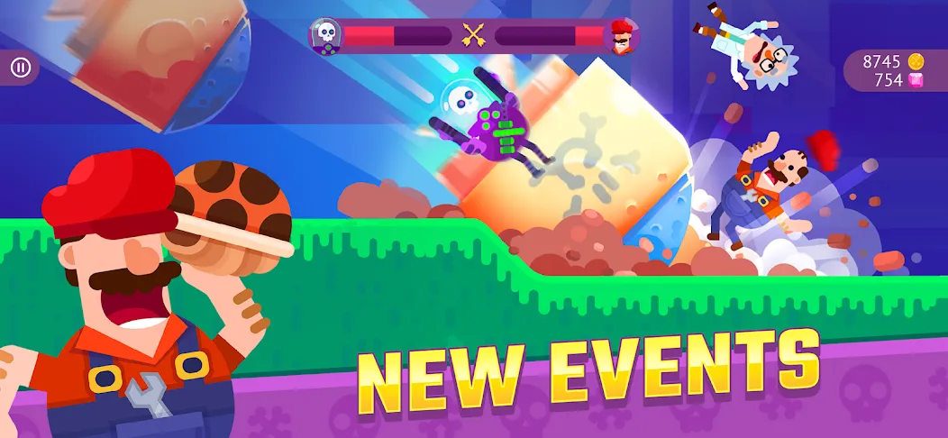 Bowmasters: Archery Shooting — скачать мод: Безлимитные монеты и открытые персонажи — скриншот 4