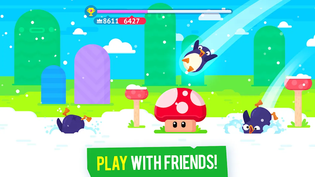 Bouncemasters: Penguin Games взлом APK — Безлимитные монеты и усиленный прыжок — скриншот 3 Bouncemasters: Penguin Games взлом APK — Безлимитные монеты и усиленный прыжок — скриншот 3