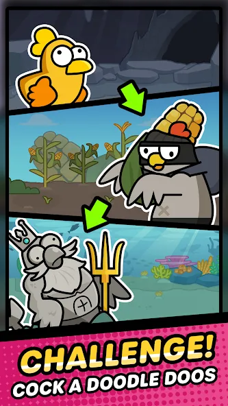 Скачать взлом Duck vs Chicken : Idle Defense — Безлимитные деньги и усиленная защита — скриншот 5