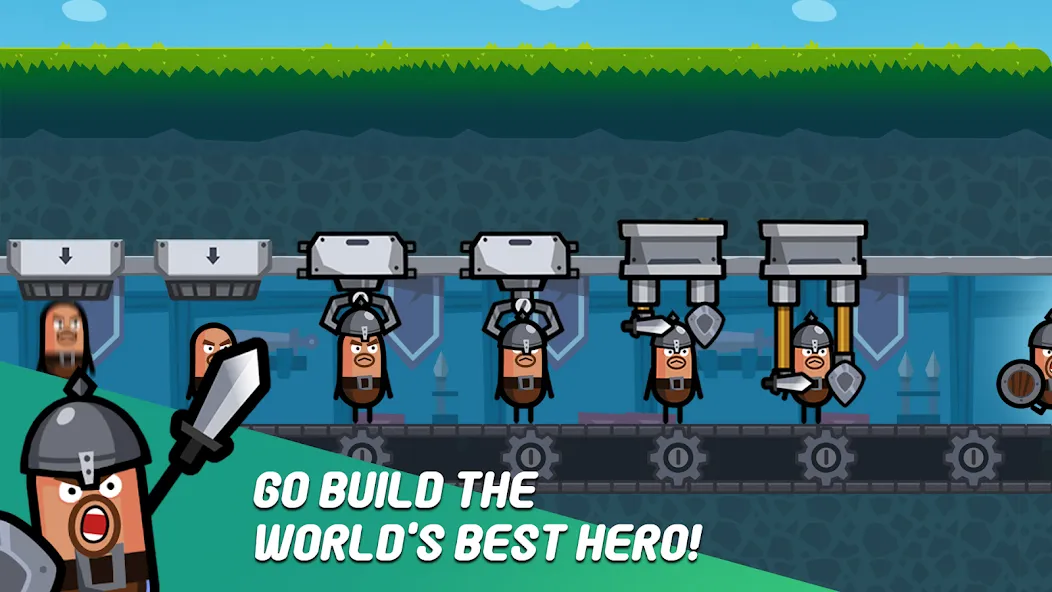 Hero Factory - Idle tycoon взломанный APK — Много денег и все герои — скриншот 1