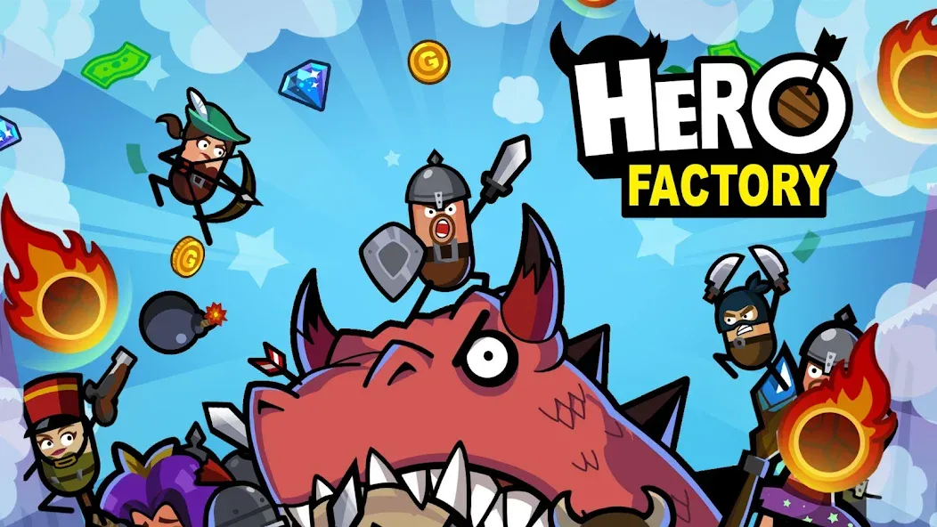 Hero Factory - Idle tycoon взломанный APK — Много денег и все герои — скриншот 3
