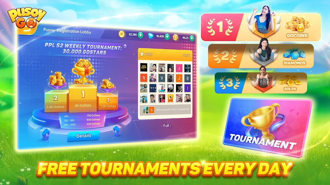 Скачать мод Pusoy Go-Competitive 13 Cards — Безлимитные монеты и алмазы — скриншот 3