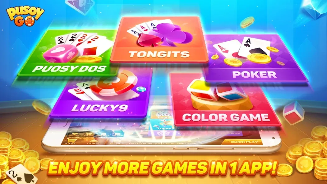 Скачать мод Pusoy Go-Competitive 13 Cards — Безлимитные монеты и алмазы — скриншот 5