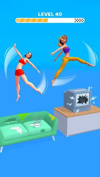 Скачать мод Home Flip: Crazy Jump Master — Безлимитные монеты и все уровни — скриншот 1