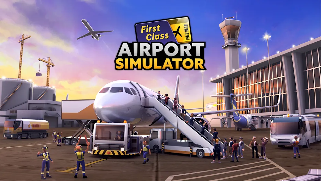 Скачать Airport Simulator: Tycoon Inc. последней версии — Безлимитные деньги и все самолёты — скриншот 1
