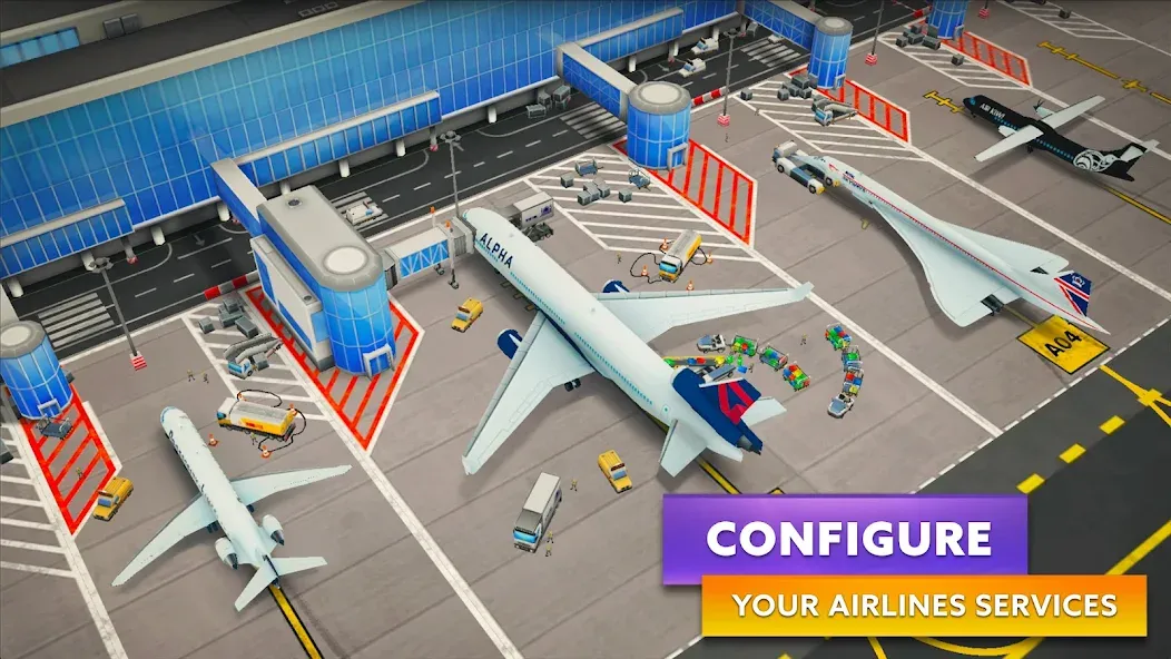 Скачать Airport Simulator: Tycoon Inc. последней версии — Безлимитные деньги и все самолёты — скриншот 3