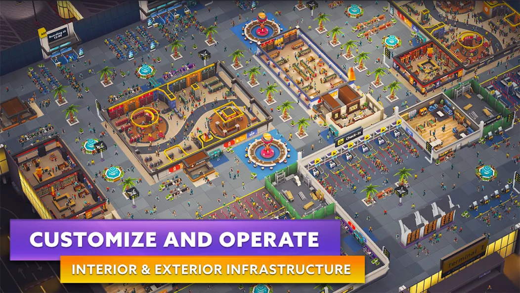 Скачать Airport Simulator: Tycoon Inc. последней версии — Безлимитные деньги и все самолёты — скриншот 4