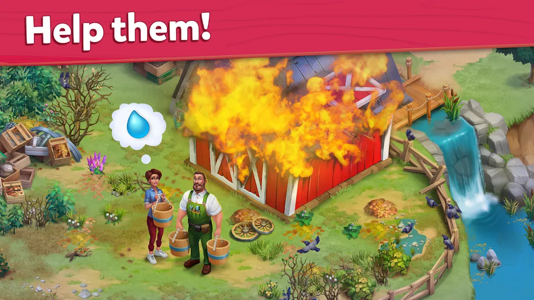 Farmscapes MOD APK: Безлимитные монеты и ресурсы — скриншот 1