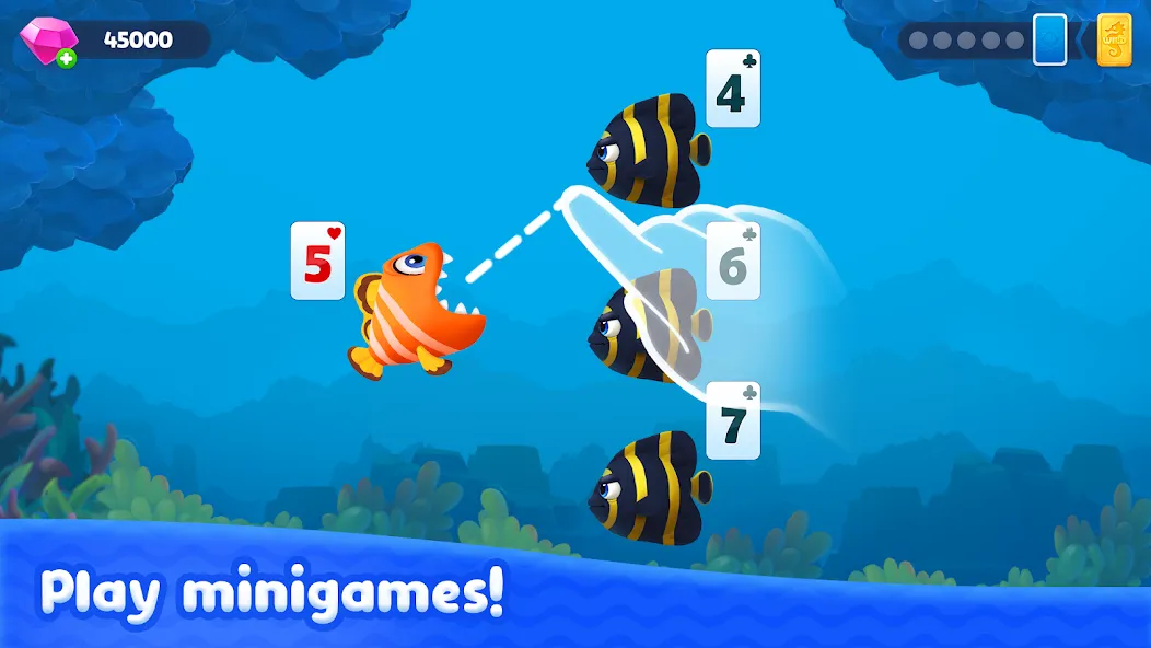 Скачать Fishdom Solitaire бесплатно — Безлимитные монеты и жизни — скриншот 1