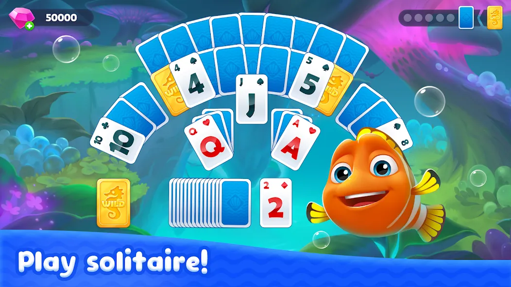 Скачать Fishdom Solitaire бесплатно — Безлимитные монеты и жизни — скриншот 2