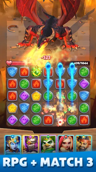 Скачать Puzzle Breakers: Champions War бесплатно — Безлимитные деньги и усиленные герои — скриншот 1