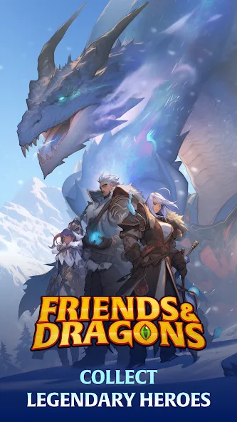Скачать Friends & Dragons - Puzzle RPG последней версии — Безлимитные ресурсы и энергия — скриншот 1