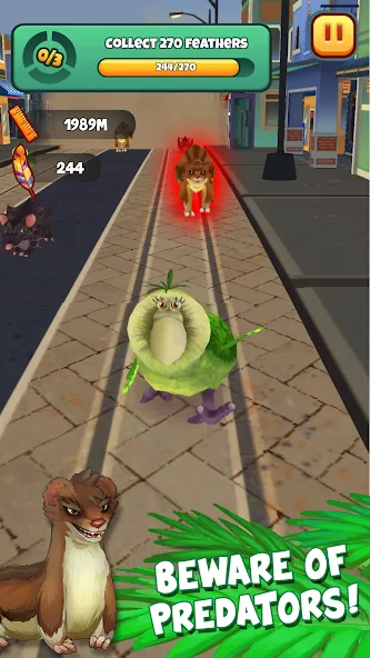 Скачать Kakapo Run: Animal Rescue Game бесплатно — Безлимитные монеты и жизни — скриншот 2