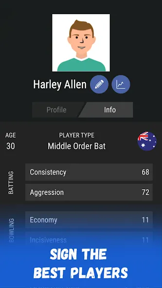 Wicket Cricket Manager на телефон — скачать мод: Безлимитные деньги и премиум функции — скриншот 2 Wicket Cricket Manager на телефон — скачать мод: Безлимитные деньги и премиум функции — скриншот 2