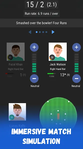 Wicket Cricket Manager на телефон — скачать мод: Безлимитные деньги и премиум функции — скриншот 4 Wicket Cricket Manager на телефон — скачать мод: Безлимитные деньги и премиум функции — скриншот 4