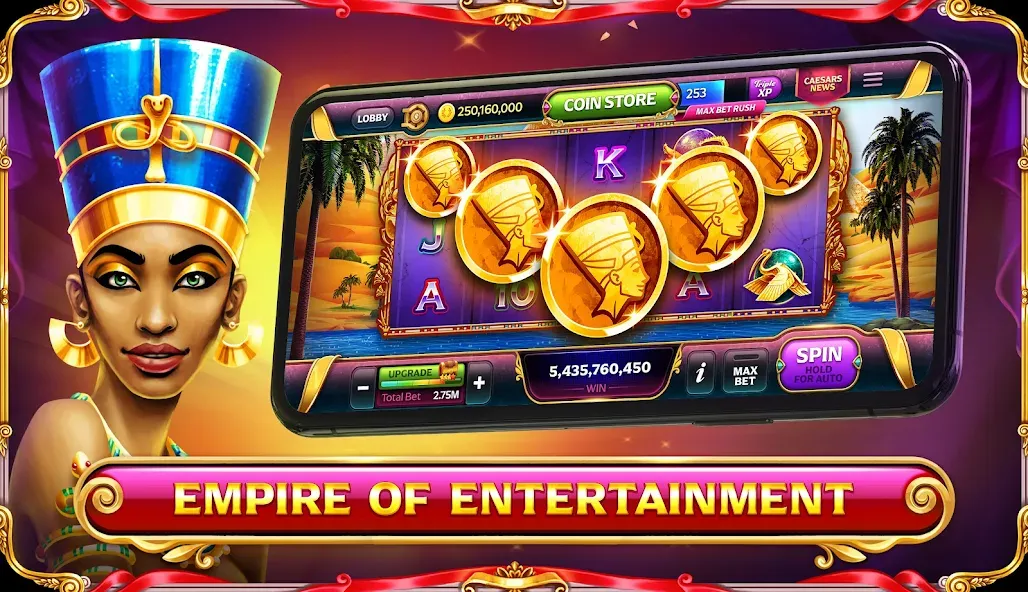 Caesars Slots: Casino Games взломанный APK — Безлимитные монеты и бесплатные вращения — скриншот 5