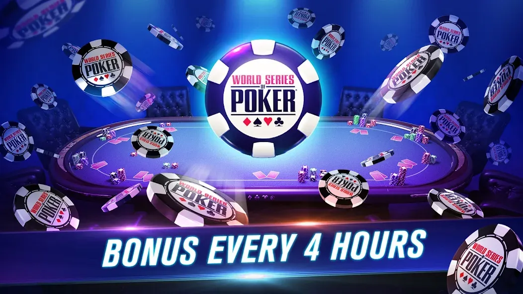WSOP Poker: Texas Holdem Game — Безлимитные фишки и открыты все столы, скачать мод APK — скриншот 2 WSOP Poker: Texas Holdem Game — Безлимитные фишки и открыты все столы, скачать мод APK — скриншот 2