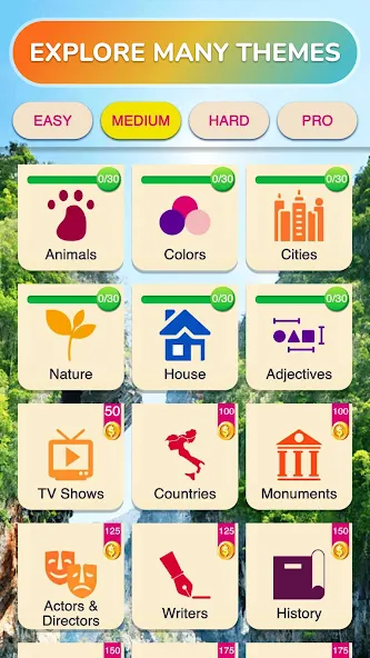 Скачать мод Word Search - Word Puzzle Game — Безлимитные подсказки и ходы — скриншот 4 Скачать мод Word Search - Word Puzzle Game — Безлимитные подсказки и ходы — скриншот 4