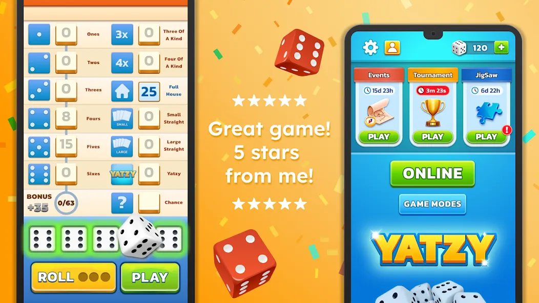 Скачать Yatzy - Fun Classic Dice Game — Безлимитные броски и открыты бонусы — скриншот 2 Скачать Yatzy - Fun Classic Dice Game — Безлимитные броски и открыты бонусы — скриншот 2