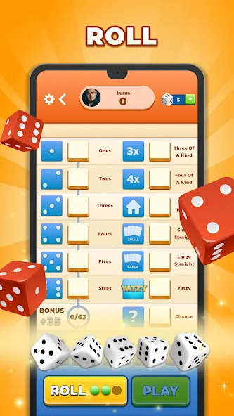 Скачать Yatzy - Fun Classic Dice Game — Безлимитные броски и открыты бонусы — скриншот 3 Скачать Yatzy - Fun Classic Dice Game — Безлимитные броски и открыты бонусы — скриншот 3