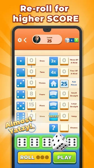 Скачать Yatzy - Fun Classic Dice Game — Безлимитные броски и открыты бонусы — скриншот 5 Скачать Yatzy - Fun Classic Dice Game — Безлимитные броски и открыты бонусы — скриншот 5