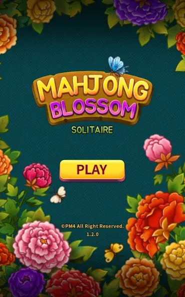 Mahjong Blossom Solitaire — Без рекламы и бесконечные подсказки, скачать мод APK — скриншот 1