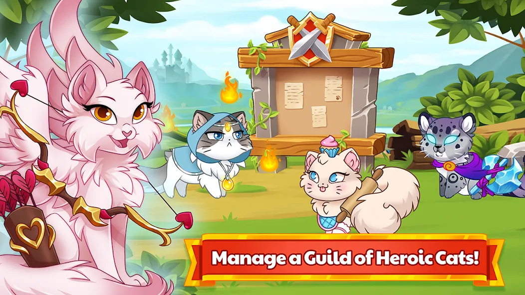 Castle Cats - Idle Hero RPG взлом APK — Безлимитные деньги и энергия — скриншот 1 Castle Cats - Idle Hero RPG взлом APK — Безлимитные деньги и энергия — скриншот 1