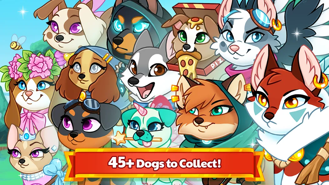 Dungeon Dogs - Idle RPG бесплатно на Андроид — мод: Безлимитные деньги и ресурсы — скриншот 3