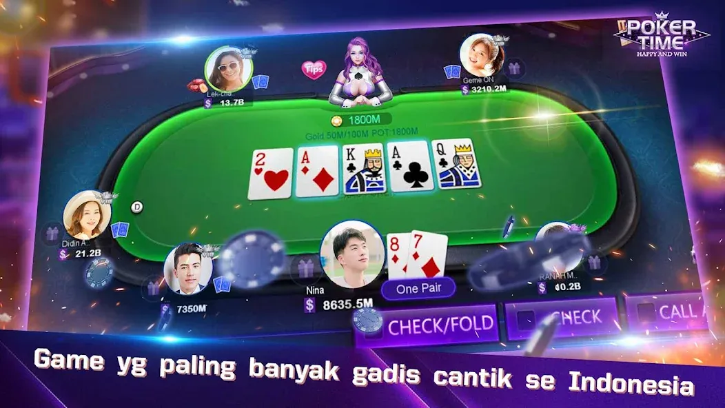 Скачать Poker Time- Pulsa Texas Holdem на Андроид с модом — Безлимитные фишки и бонусы — скриншот 1