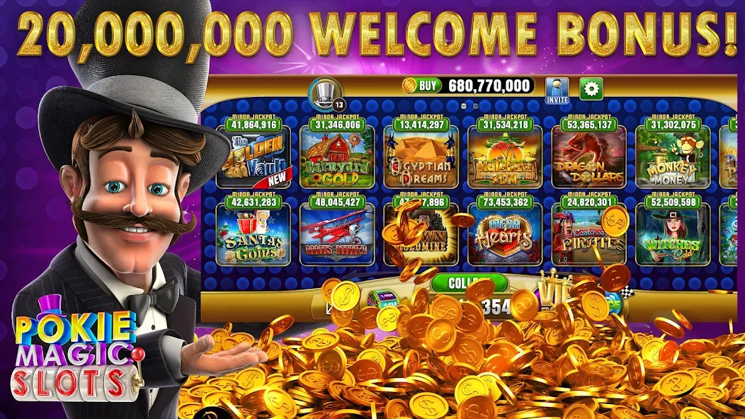 Pokie Magic Casino Slots MOD APK скачать на Андроид — Безлимитные монеты и бонусы — скриншот 1 Pokie Magic Casino Slots MOD APK скачать на Андроид — Безлимитные монеты и бонусы — скриншот 1