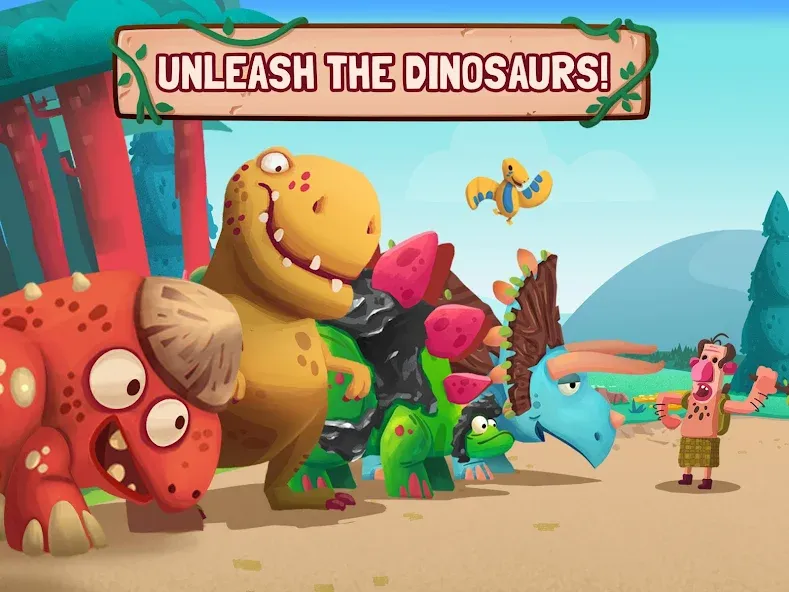 Dino Bash: Dinosaur Battle взломанный APK — Безлимитные ресурсы и усиленные динозавры — скриншот 2 Dino Bash: Dinosaur Battle взломанный APK — Безлимитные ресурсы и усиленные динозавры — скриншот 2