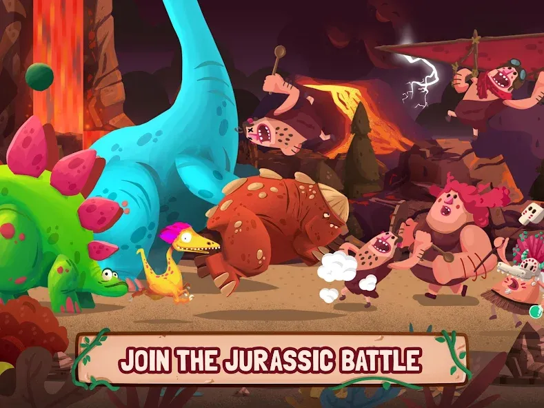 Dino Bash: Dinosaur Battle взломанный APK — Безлимитные ресурсы и усиленные динозавры — скриншот 5 Dino Bash: Dinosaur Battle взломанный APK — Безлимитные ресурсы и усиленные динозавры — скриншот 5