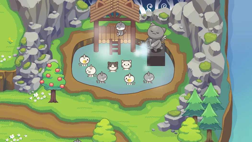 Cat Forest - Healing Camp MOD APK скачать на Андроид — Безлимитные ресурсы и быстрый прогресс — скриншот 4 Cat Forest - Healing Camp MOD APK скачать на Андроид — Безлимитные ресурсы и быстрый прогресс — скриншот 4