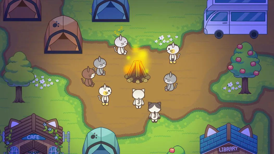 Cat Forest - Healing Camp MOD APK скачать на Андроид — Безлимитные ресурсы и быстрый прогресс — скриншот 5 Cat Forest - Healing Camp MOD APK скачать на Андроид — Безлимитные ресурсы и быстрый прогресс — скриншот 5