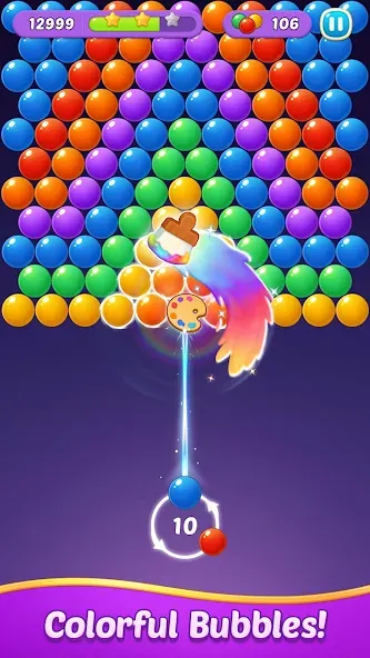 Bubble Shooter Gem Puzzle Pop MOD APK: Без рекламы и много монет — скриншот 3
