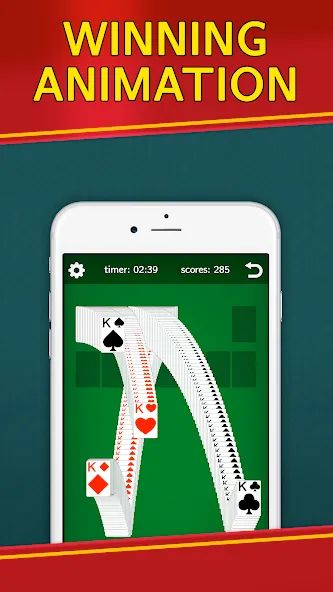 Скачать Classic Solitaire Klondike — Без рекламы и подсказки доступны — скриншот 4
