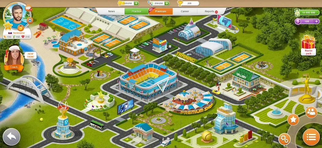 Tennis Mania Mobile взломанный APK — Безлимитные монеты и все ракетки — скриншот 3 Tennis Mania Mobile взломанный APK — Безлимитные монеты и все ракетки — скриншот 3