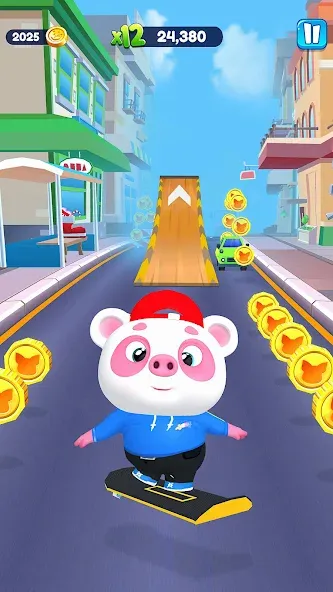 Piggy Panda Run: Fun Game MOD APK скачать на Андроид — Безлимитные монеты и все скины — скриншот 3