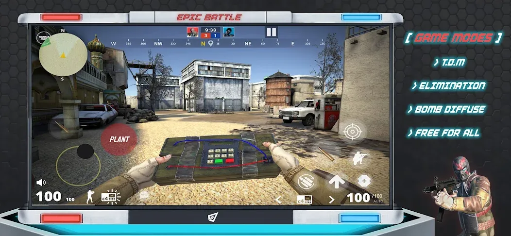 Epic Battle CS:FPS Mobile Game взлом на Андроид — Безлимитные патроны и оружие — скриншот 3