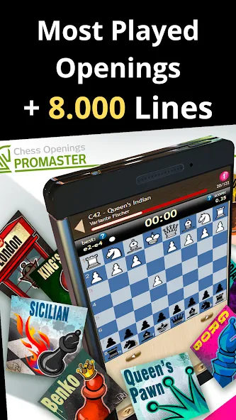 Chess Openings Promaster взлом на Андроид — Открыты все шахматные дебюты — скриншот 4 Chess Openings Promaster взлом на Андроид — Открыты все шахматные дебюты — скриншот 4