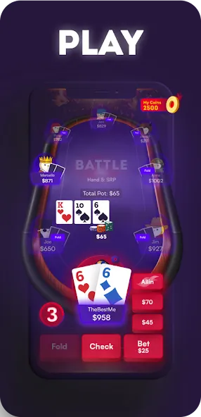 Prometheus: Battle Poker MOD APK скачать на Андроид — Безлимитные фишки и бонусы — скриншот 1
