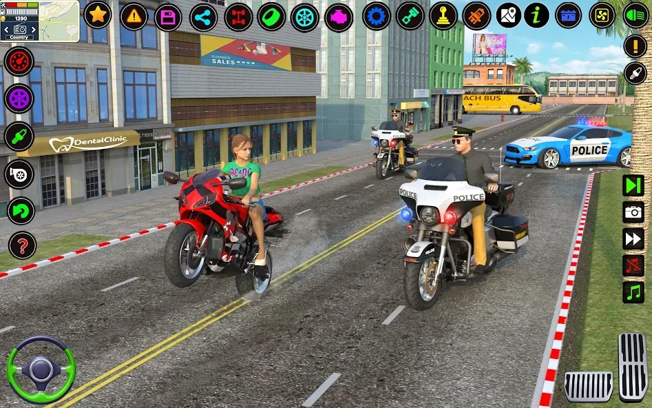 Скачать City Police Car Driving Games бесплатно — Безлимитные деньги и все машины — скриншот 3