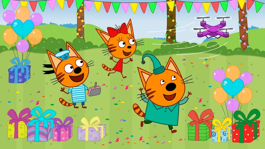 Kid-E-Cats: Kids birthday — последняя версия с модом (Открыты все праздничные уровни) — скриншот 3 Kid-E-Cats: Kids birthday — последняя версия с модом (Открыты все праздничные уровни) — скриншот 3