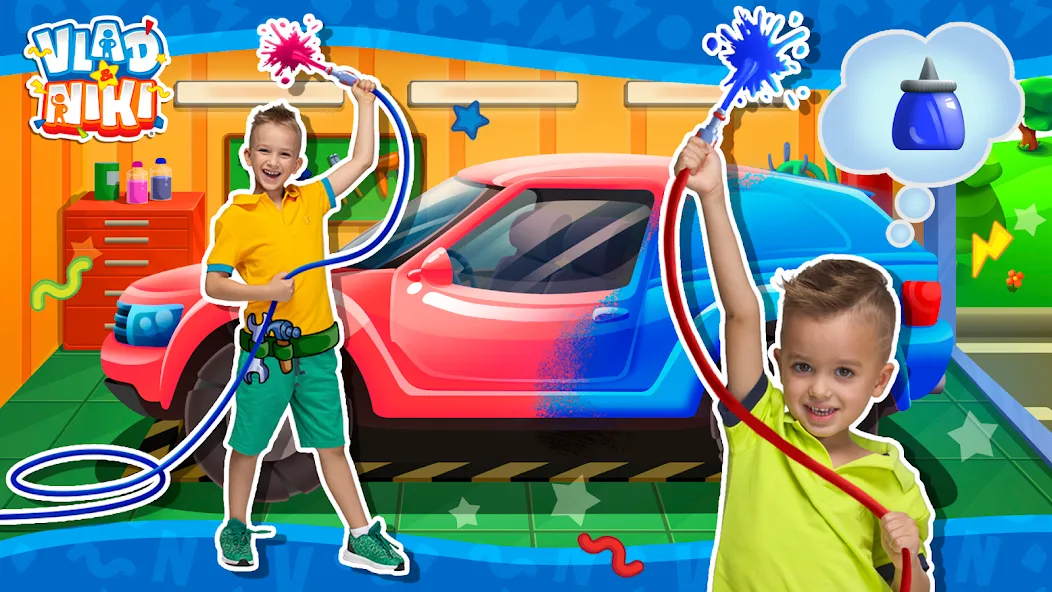Vlad and Niki: Car Service — Безлимитные деньги и все машины открыты, скачать мод APK — скриншот 1 Vlad and Niki: Car Service — Безлимитные деньги и все машины открыты, скачать мод APK — скриншот 1