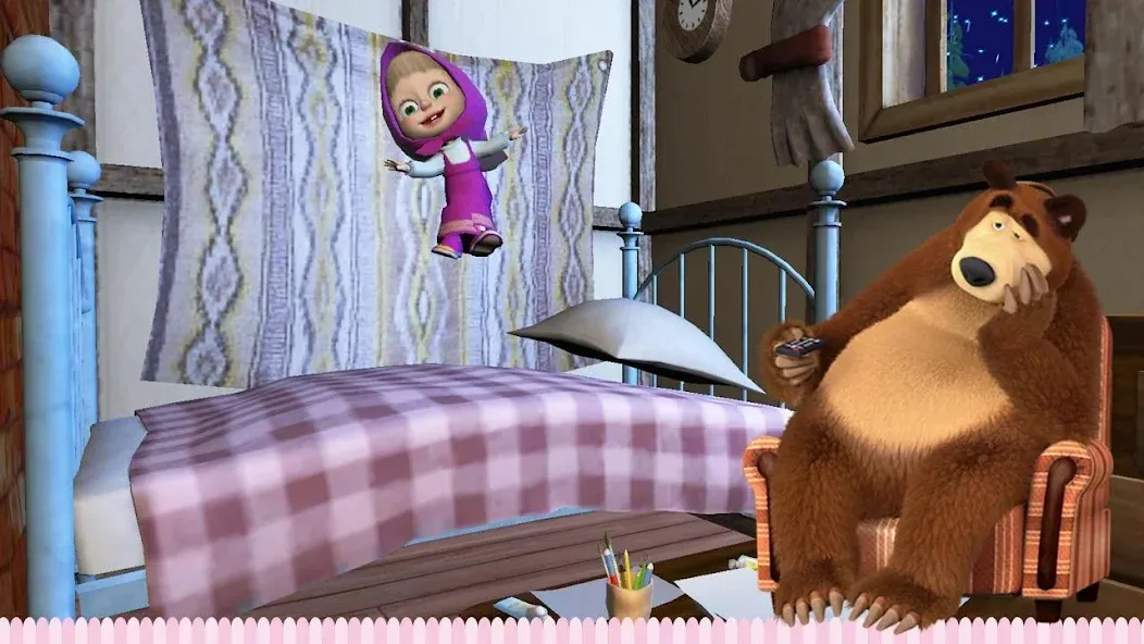 Мод Masha and the Bear: Good Night — Открыты все сказки и персонажи, скачать APK — скриншот 3 Мод Masha and the Bear: Good Night — Открыты все сказки и персонажи, скачать APK — скриншот 3